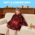 thumbnail image 4 of Game Controller Red Pattern Lamb Fleece Blanket Hoodies for Teens ,Teens Oversize Sherpa Wearable Hooded Blanket Sweatshirt with Super Pockets, 4 of 4