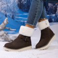 thumbnail image 6 of Eltusu Women Winter Snow Boots, No Slip PU Windproof Warm Mid-Calf Boots Coffee Size 9, 6 of 9