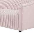 thumbnail image 6 of Tufted Loveseat Sofa, Pink, Velvet, Modern Contemporary, Mid Century Living Hotel Lounge Cafe Lobby, 6 of 8