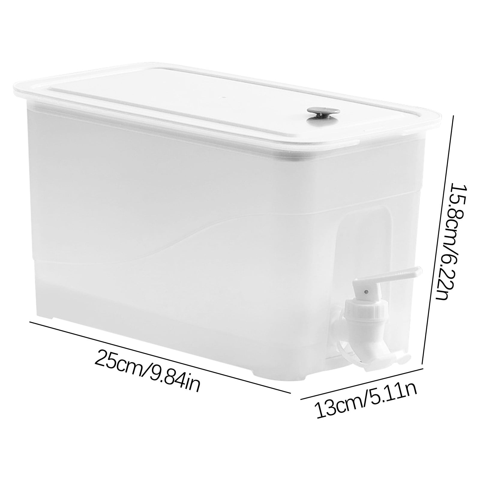Anckoeil 4L Large-Capacity Square Refrigerator Water Cooler with Tap Portable Small Beverage Bucket Multifunctional Jugs