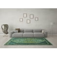 thumbnail image 3 of Ahgly Company Indoor Rectangle Persian Turquoise Blue Traditional Area Rugs, 5' x 7', 3 of 4