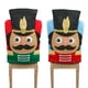 thumbnail image 2 of 2 piezas de artículos decorativos navideños, juego de taburetes de soldados de nogal, funda para silla, funda decorativa para silla navideña, 2 of 5