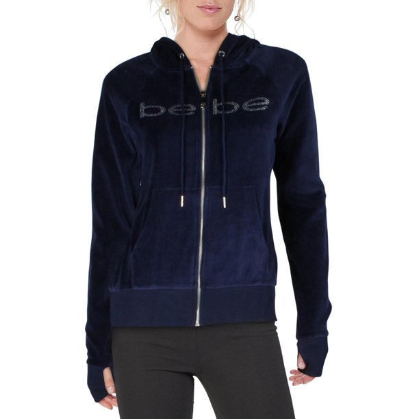 Bebe Bebe Sport Womens Training Running Hoodie Navy L Walmart Com Walmart Com