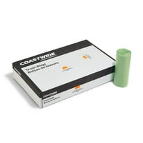 Staples Eco Blend Max 60 Gallon Recycling Bag Low Density 0.8 mil Green 100 Bags/Box5 Rolls (L7658TE