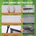 thumbnail image 3 of STAWAY Golf Practice Hitting Net 10.8x7ft - Durable, Portable Indoor/Outdoor Driving Range with Target - Perfect Gift for Golf Lovers, 3 of 9