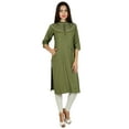 thumbnail image 2 of Bimba Women Kurta Kurti 3/4 Sleeve With Pockets Casual Tunic Indian Blouse, 2 of 7