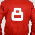 thumbnail image 4 of Eight Ball Red Leather Jacket Faux Leather Jacket Red Biker Jacket Mens Cafe Racer Leather Motorcycle Jacket Mens Faux Leather Biker Jacket size XS, 4 of 5