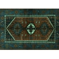 thumbnail image 1 of Ahgly Company Indoor Rectangle Persian Turquoise Blue Traditional Area Rugs, 6' x 9', 1 of 4