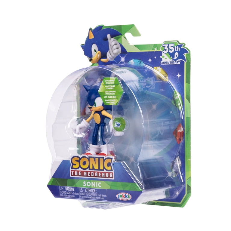 Sonic - 4 Inch - Modern Sonic w/ Chaos Emerald 35th Anniversary