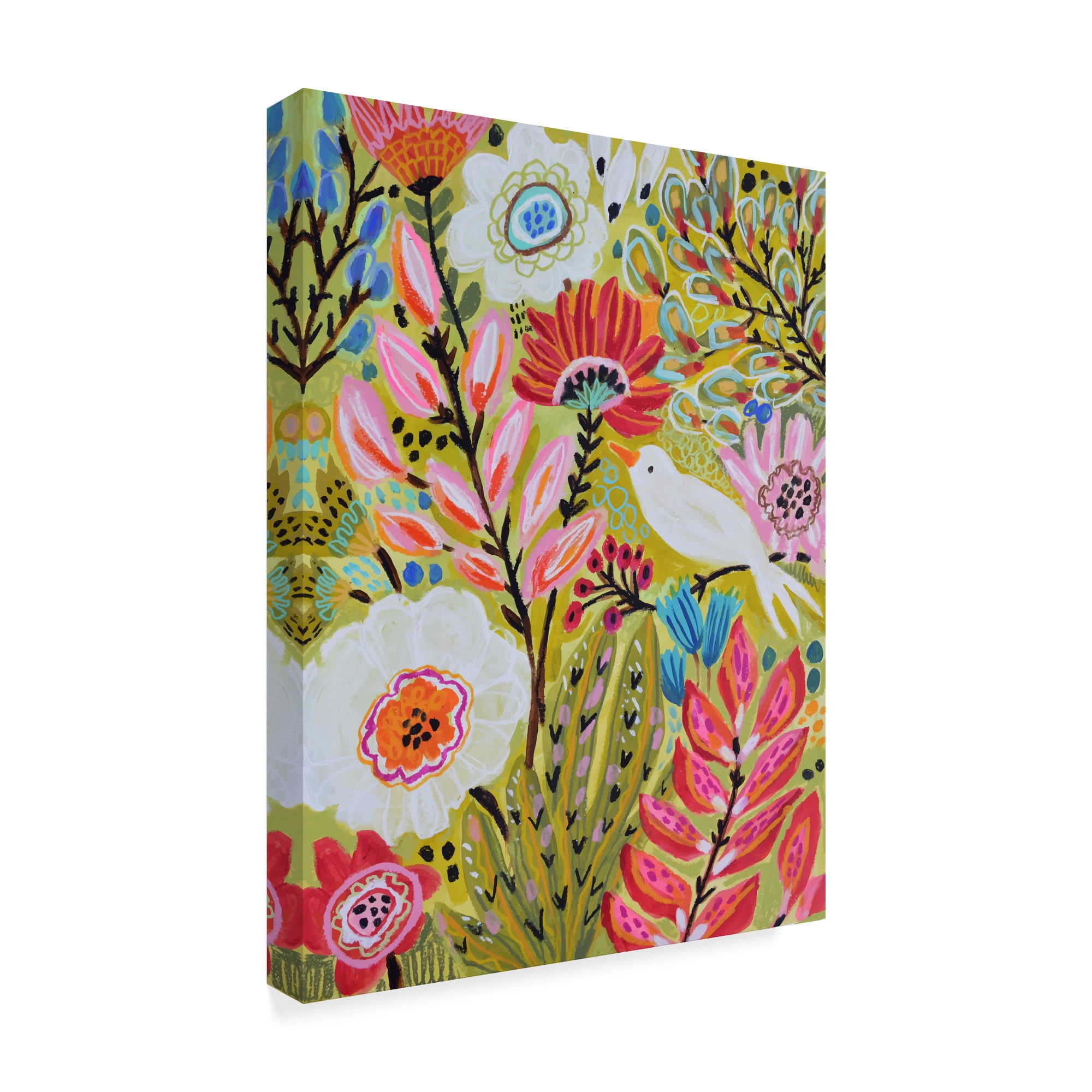 Trademark Fine Art 'Garden Birds II' Canvas Art by Karen Fields
