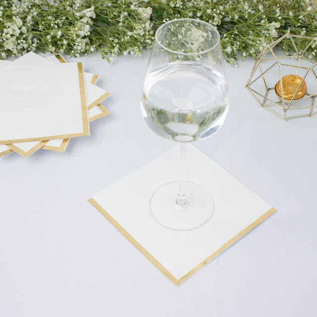 HLONK 50 Pack | 2 Ply Soft Orange Dinner Party Paper Napkins Wedding Reception Cocktail Beverage Napkins