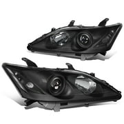 DNA Motoring HL-OH-LES07-BK-CL1 For 2007-2009 Lexus ES350 Black Housing Clear Reflector OE Style Projector Headlights