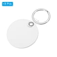thumbnail image 3 of Uxcell Leather Keychain Blanks, 8 Pack Round PU Leather Key Fob with Key Rings, White, 3 of 6