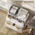thumbnail image 4 of HOMCOM 2 Drawer File Cabinet Lateral Filing Cabinet High Gloss White, 4 of 10