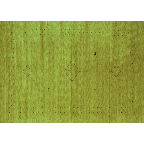 Ahgly Company Indoor Rectangle Abstract Turquoise Blue Contemporary Area Rugs, 8' x 12'