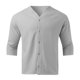 thumbnail image 3 of Camisa De Botones Para Hombre Camisa de botones de manga larga a cuadros para hombre, Top de cuello levantado sin cuello de Color sólido (Grey, L), 3 of 5