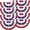 1.5x3 Feet,8 Pack, variant on 3 Pack 3x6 Ft American Pleated Fan Flag, USA Patriotic Flag Bunting Half Fan Banner for Outside Red White and Blue Decor Memorial Day Independence Day 4th of july Decorations