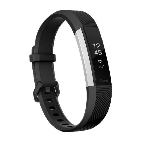 Large for sale online Fitbit Alta HR Black/Stainless Steel Activity Tracker 