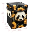 thumbnail image 5 of Panda Sunflower Foldable Car Trash Bin with Lid, Leak-Proof, Hanging Storage Bag - Car Garbage Can, Car Trash Bin for, 5 of 6