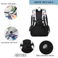 thumbnail image 4 of FORMRS Unisex School Backpack 17" Student Travel Bag with Laptop Compartment, Hand Drawn Sailboats, 4 of 7