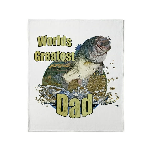 CafePress - World's Greatest Dad Throw Blanket - Soft Fleece Throw Blanket, 50"x60" for All Ages