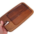 thumbnail image 2 of Wood Serving Tray Dried Fruit Tray Household Snack Plate Coffee Table Tray with Wine Holder, 2 of 5