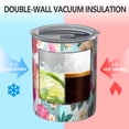 thumbnail image 2 of 12oz Coffee Tumblers Pioneer Flower Floral Print Pattern Stainless Steel Vacuum Insulated Travel Tumbler Coffee Cups Mug with Lid and Straw with Cleaning Brush for Cold & Hot Drinks, 2 of 5