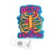 thumbnail image 1 of 1pc Deep Breaths Retractable Badge Reel, Acrylic Bling Retractable Name Badge Holder For Nurse Doctor Student Worker Volunteer, 1 of 4