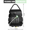 thumbnail image 4 of Bolsa de ducha Solar para acampada de 20L, agua caliente portátil de viaje con energía Solar y manguera de cabezal de ducha intercambiable desmontable para senderismo. Escalada, 4 of 5