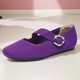 thumbnail image 1 of Mary Jane Zapatos para mujeres Slip de punta cuadrada con pisos con tiras de tobillo zapatos de vestir cómodos zapatos de vestido, 1 of 6