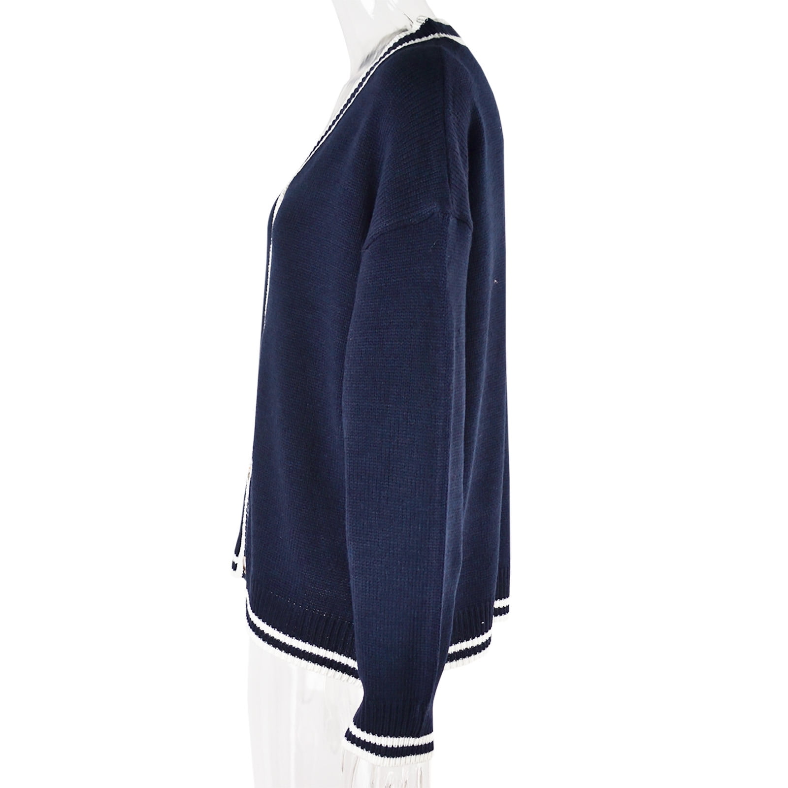 Women's Casual Open Front Cardigans Long Sleeve Button Down Soft Knit Sweater Jackets Coat Fall Clothes - image 5