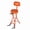 Red, variant on 5Core Foldable Padded Guitar Stool with Backrest, 3.15 Inch Cushioned Music Seat Built-In Foot Rest & Guitar Stand