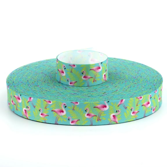 Country Brook Design® 5/8 inch Flamingos Grosgrain Ribbon, 10 Yards