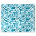 thumbnail image 1 of Whales Mouse Pad, Underwater Life Aquatic Creatures Algae Ocean Fauna Seahorse Octopus Print, Rectangle Non-Slip Rubber Mousepad, Sea Blue Sky Blue, by Ambesonne, 1 of 2