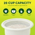 thumbnail image 6 of Aroma 20-Cup Rice Cooker & Food Steamer with Bonded Granite Nonstick Ceramic Pop-Up Steam Tray - White, 6 of 10