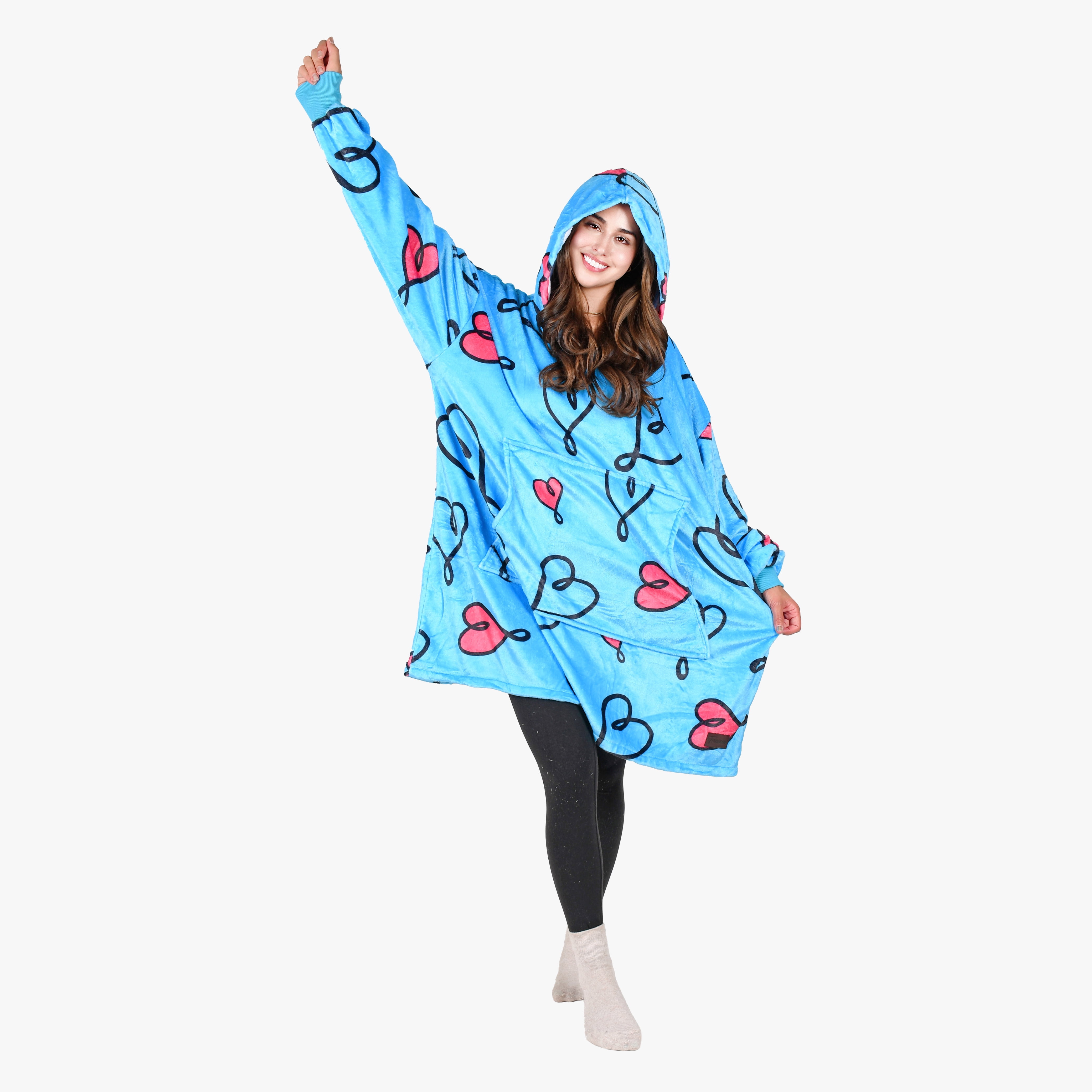 Oversized Hoodie Blanket Sweatshirt,Super Soft Warm Comfortable Fleece Giant Pullover with Large Front Pocket,for Adults Men Women Teenagers Kids Wife Girlfriend
