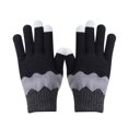 thumbnail image 2 of Women Men Can Enable Screen Gloves Warm Stretch Knitted Gloves Mittens Winter Keep Warm Knitting Waves Splicing Golves Students Outdoor Riding Hiking Mittens, 2 of 6