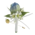 thumbnail image 3 of Hombres BOUNTO BOUTONNIERE ROSE BOUTONNIERE Rústico elegante traje decoración broche Pin para novios Best Men Ceremony Events Azul, 3 of 8