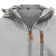 thumbnail image 5 of SNOWSONG Baggy Hoodie Men Mens Jacket Men's Casual Long Sleeve Drawstring Hooded Sweatshirt Loose Zipper Cardigan Jacket Zip up Hoodie Men Big and Tall Hoodie Gray 2XL, 5 of 7