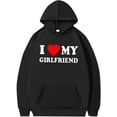 thumbnail image 2 of Novelty 'I Love My Girlfriend' Unisex Oversized Long Sleeve Hoodie - Valentine's Day Gift, 2 of 3