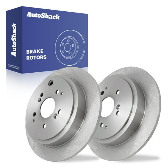 AutoShack Rear Solid Brake Rotors 2-PC Set Replacement for 2003-2008 Honda Pilot 2001-2006 Acura MDX 12.33" (313.1 mm)