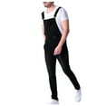 thumbnail image 4 of WXLWZYWL Men's Denim Bib Overalls Workwears Pants One-piece Ripped Slim-fit Jumpsuit with Adjustable Straps and Pockets, 4 of 6