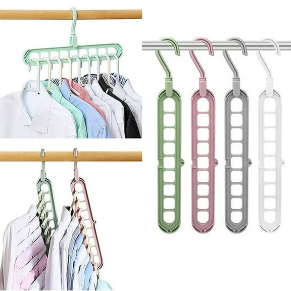 4 Pack-Closet-Organizers-and-Storage, Magic Hangers Space Saving for Clothes, Closer Organizer Space Saver Hanger Organizer for Multipurpose, Dorm Room Essentials