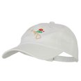 thumbnail image 2 of Hawaii Hibiscus with Map Embroidered Unstructured Washed Cap - White OSFM, 2 of 5