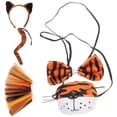 thumbnail image 3 of 1 juego de accesorios de tigre de halloween tigre tigre cosplay boil corneja de la cabeza de la nariz de la nariz, 3 of 6