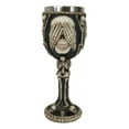 thumbnail image 3 of Wise Vintage See Hear Speak No Evil Skeleton Bone Skulls Wine Goblet Chalice, 3 of 9