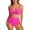 Swimsuit Sets - A01 Hot Pink, variant on Maqroz Womens Two Piece High Waisted Polka Dot Bikini Set Twist Front Wide Shoulder Straps Ruched Bottom Summer Swimwear for Beach Vacation