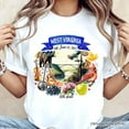 thumbnail image 2 of Artistic West Virginia State Themes and Landmarks T-Shirt, Tee for History and Travel Lovers, 2 of 6
