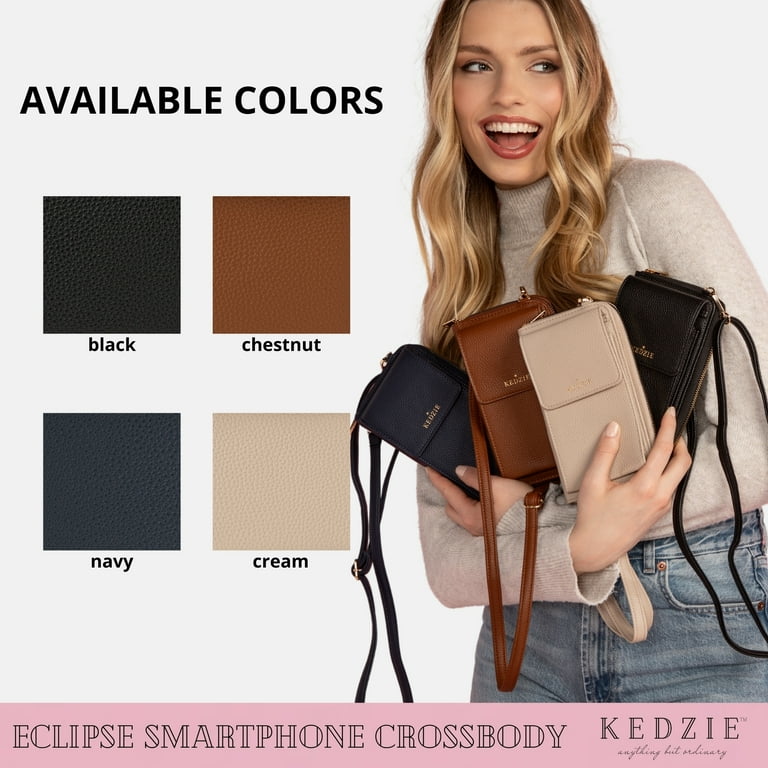Kedzie Eclipse Smartphone Crossbody Bag Vegan Leather Cell Phone