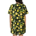 thumbnail image 4 of Womens Pajama Sets With Pocket, Lemon Fruits Flowers Leaves Lounge Sets Short Sleeve Sleepwear PJ Sets for Women, 4 of 6